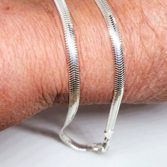 Italian Sterling Silver non-tangle diamond-cut dragon tail chain 20" 13.16 gr - Picture 3 of 6